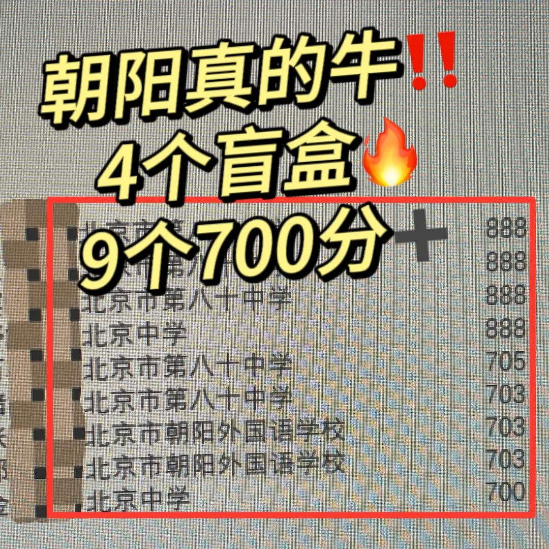 朝阳高考也是站起来了‼️