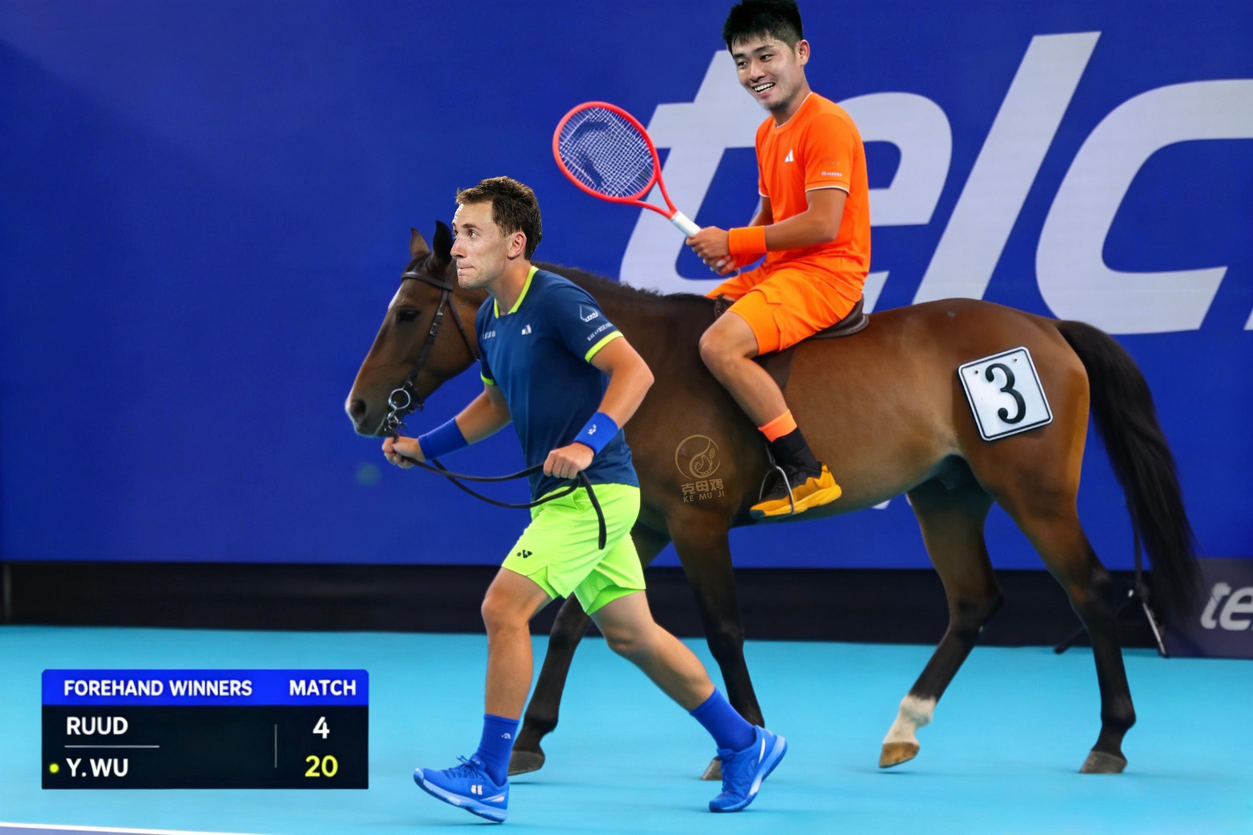 阿卡普尔科500赛首轮，吴易昺7-6(2)/7-6(1)击败三届大满贯亚军鲁德，