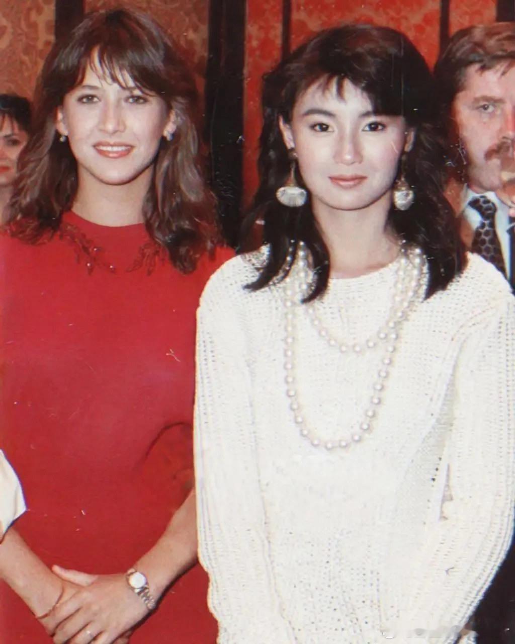 1988年，苏菲·玛索和张曼玉 