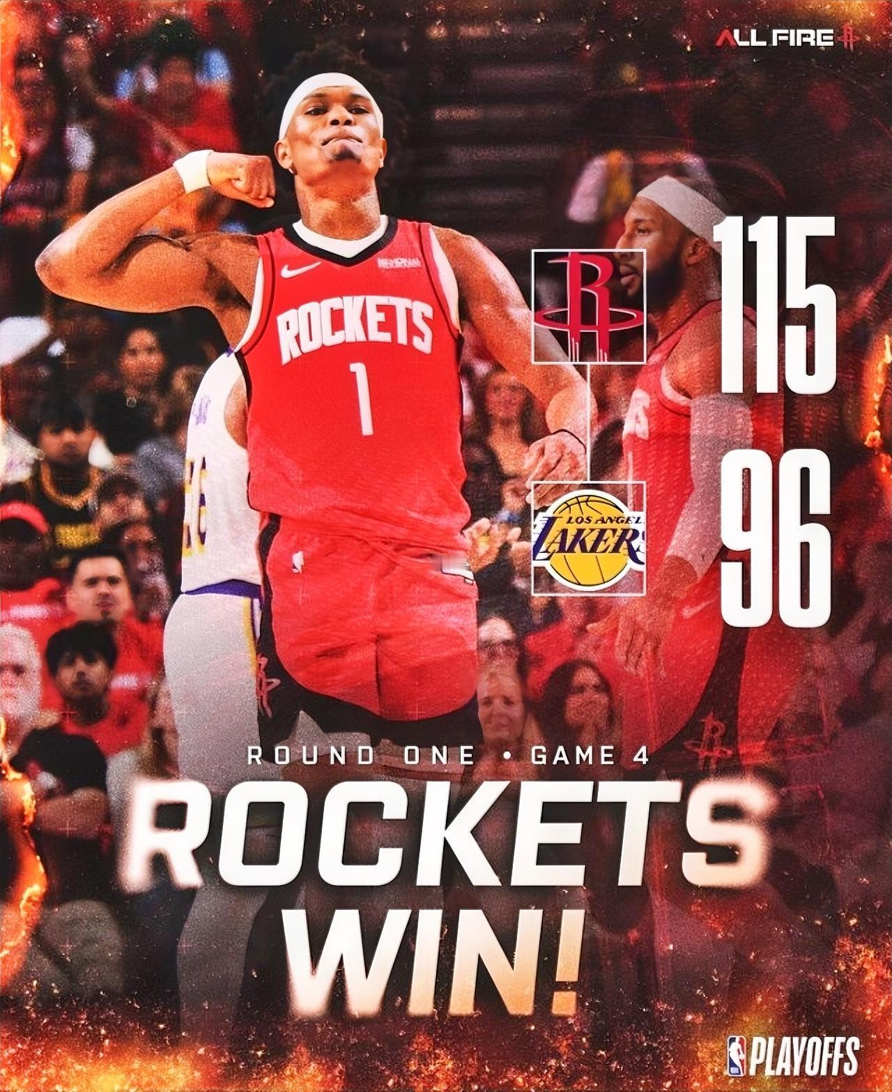 骄兵必败！火箭官方赢一场就飘了，大肆炫耀太败好感！

火箭主场115-96大胜湖