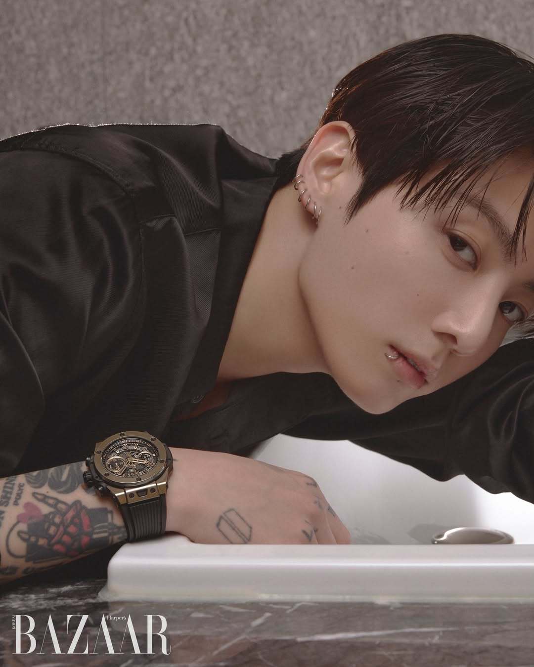 田柾国 x Hublot｜Harper's BAZAAR Korea June 