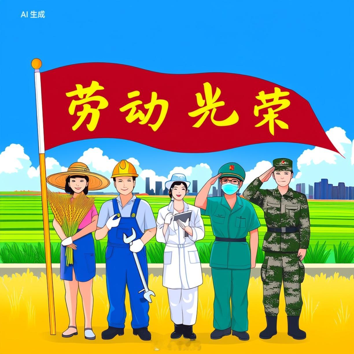 致敬每一位劳动者 劳动光荣，劳动者节日快乐 ​​​