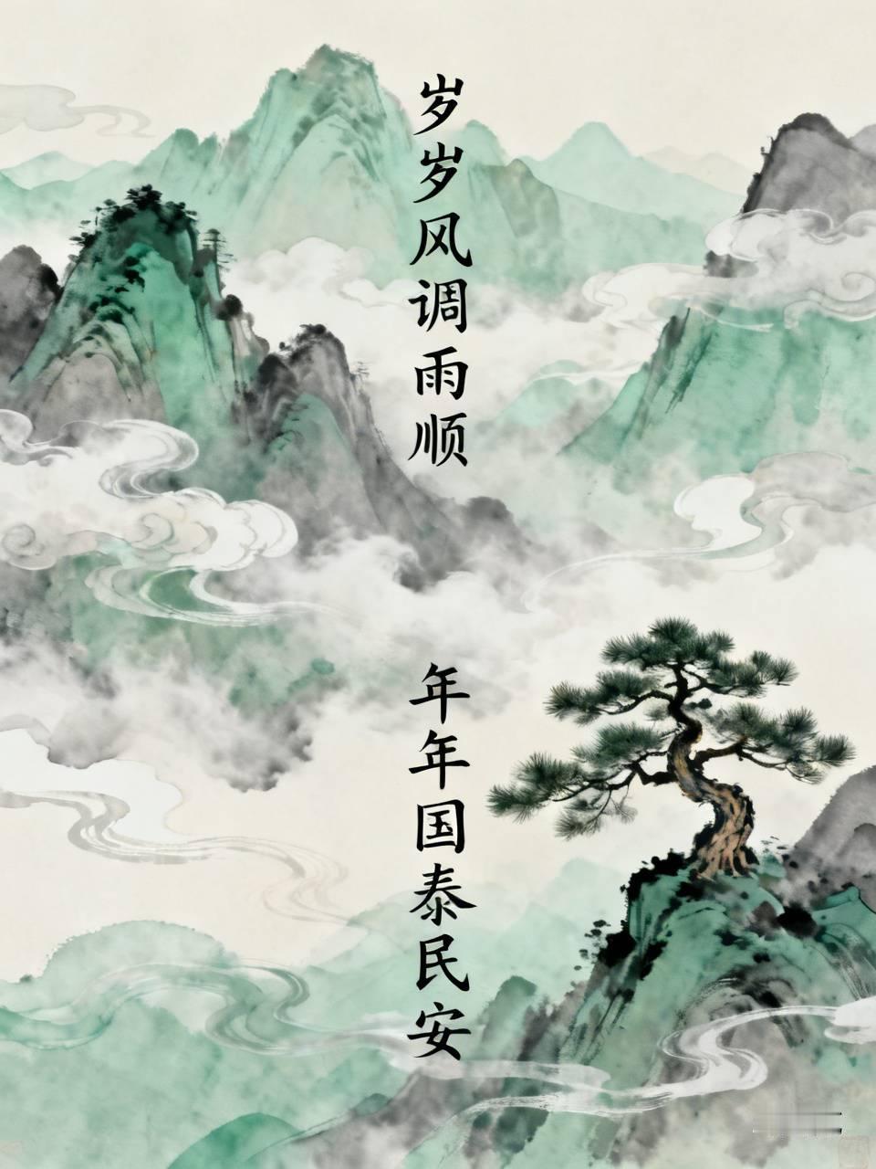 岁岁风调雨顺，请赐下联
岁岁风调雨顺
 
1. 年年国泰民安（⭐首选，工整大气，