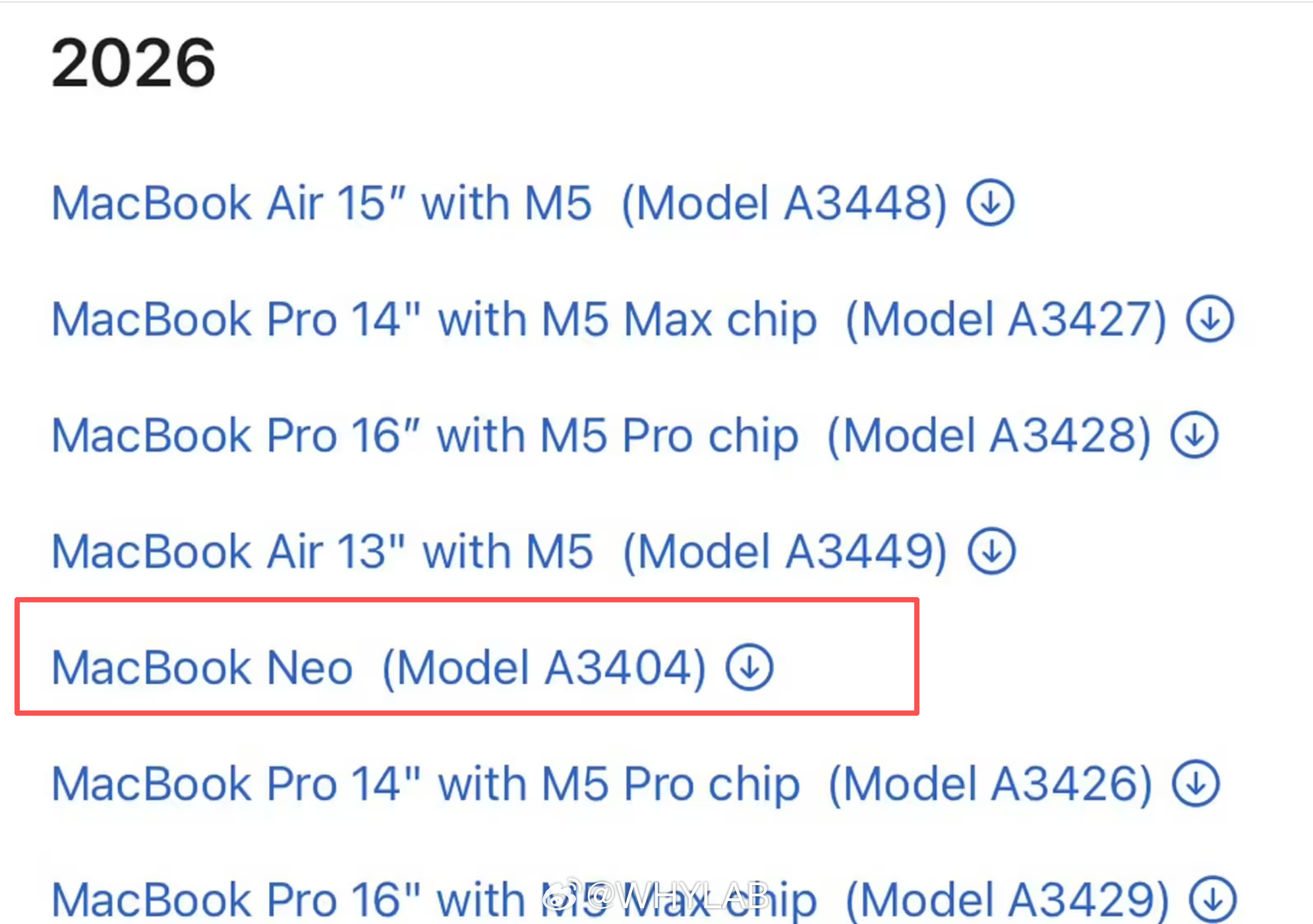 苹果提前剧透了平价版 MacBook 的命名，叫 MacBook Neo，代号 