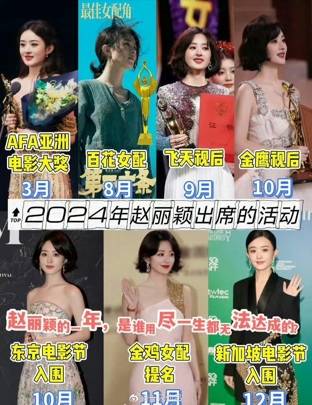 赵丽颖的一年，是谁用尽一生一辈子都无法达成的高度 