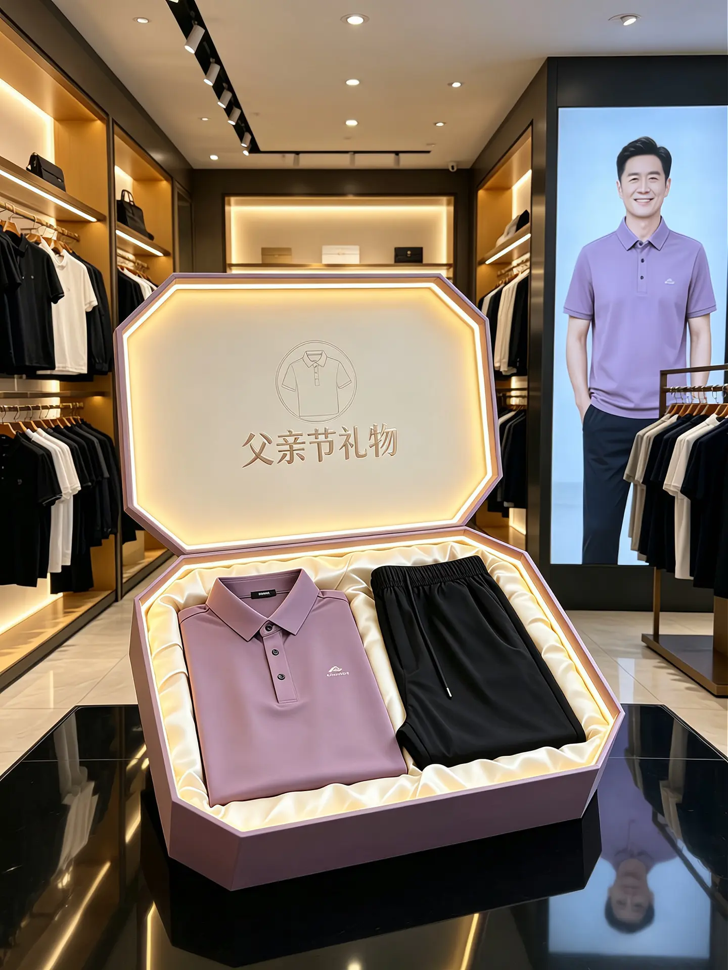 父亲节礼物送什么好 父亲节礼物 冰丝速干衣男 桑蚕丝套装 父亲节爸爸装夏季套装