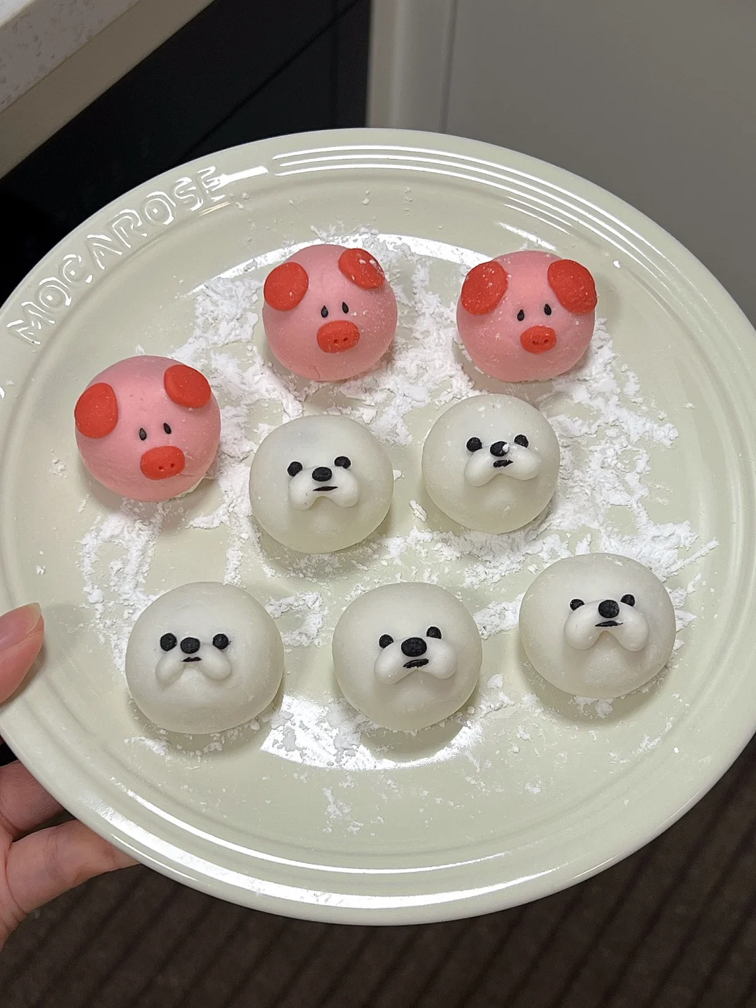 男朋友给做的比熊汤圆！现做现煮好可爱！！