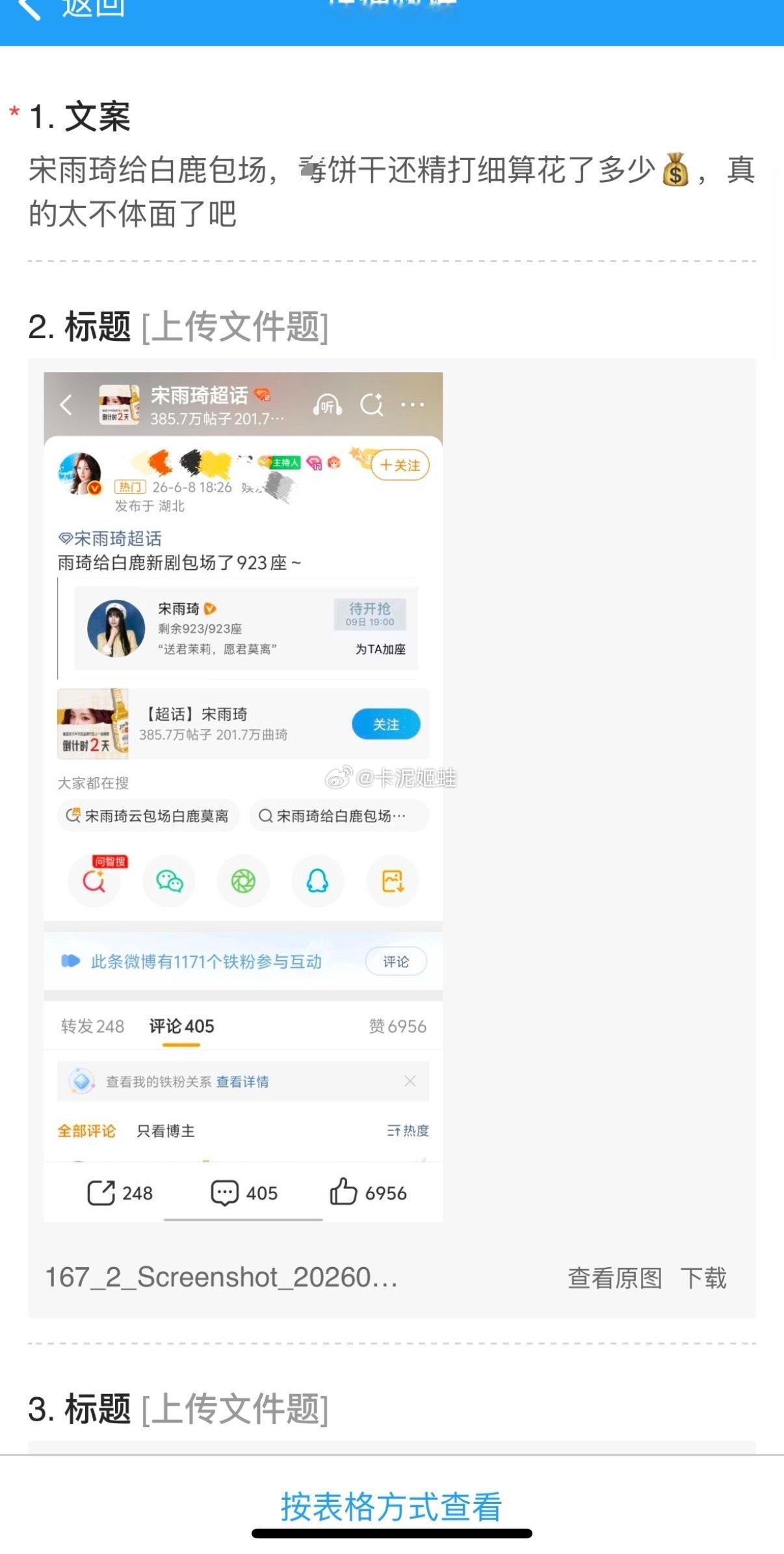 宋雨琦给白鹿包场，还精打细算花了多少💰，真的太不体面了吧 