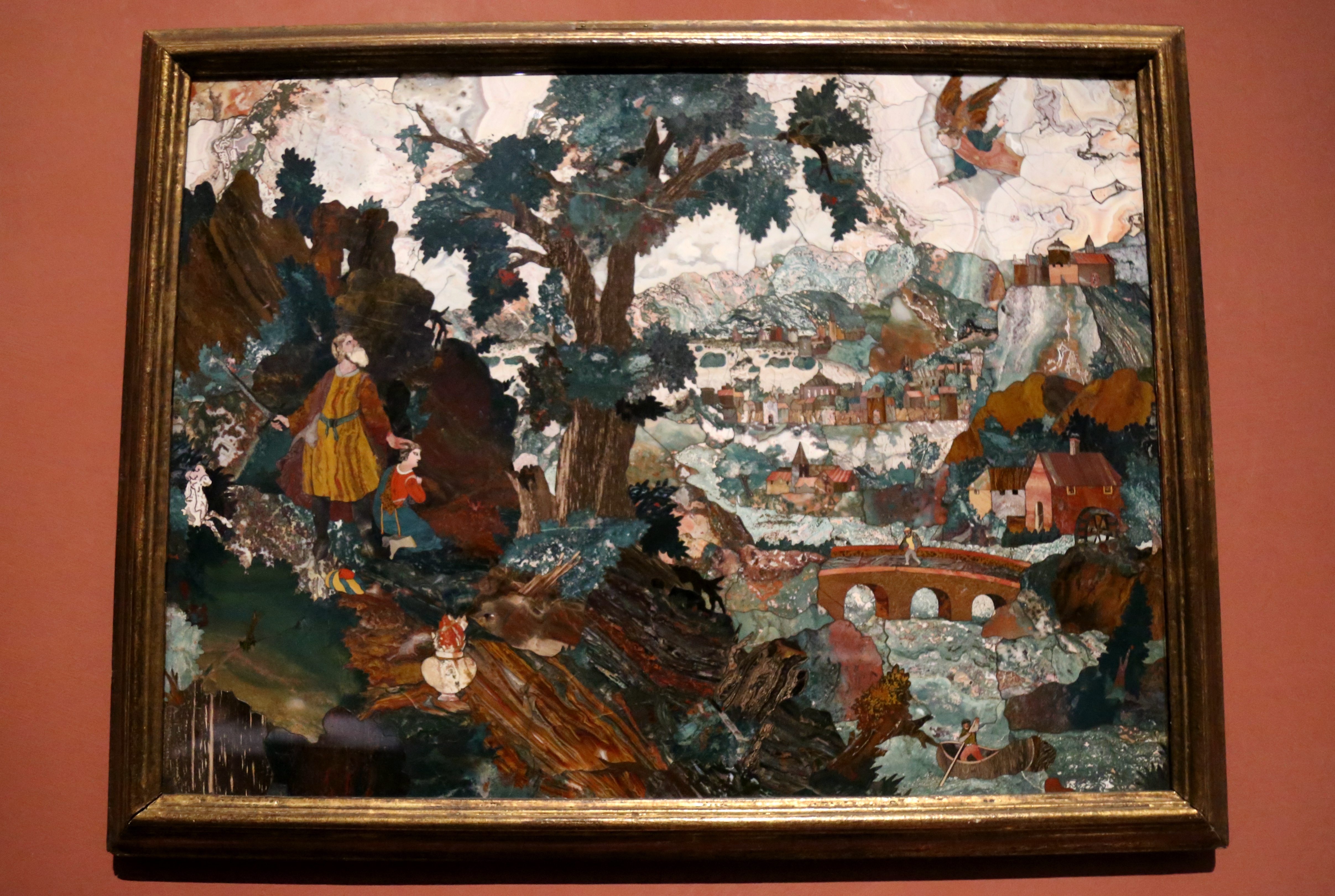 维也纳艺术史博物馆藏16世纪布拉格地区制作的 使用天然石材, 利用纹路和拼接制作