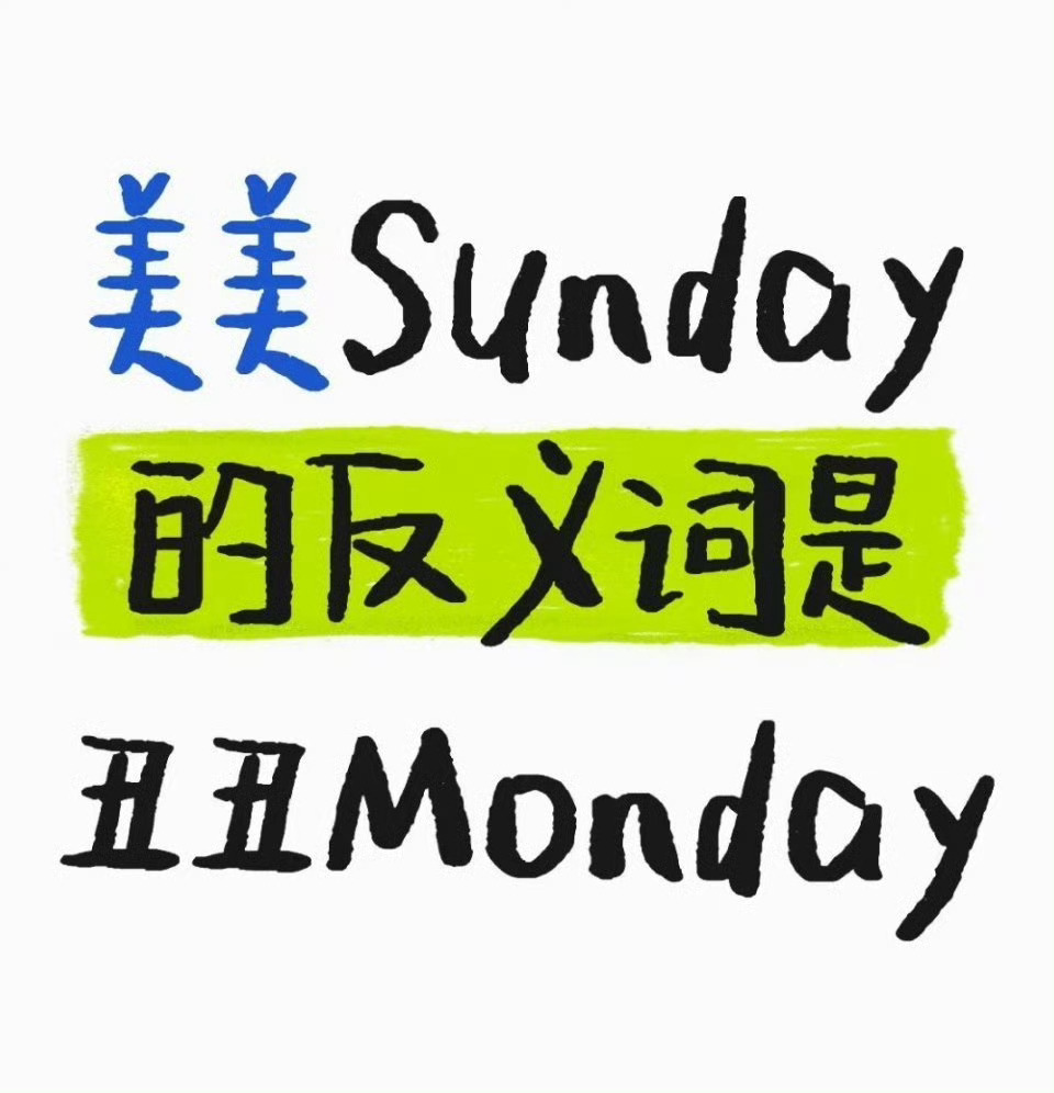 谁的一周被监控了？沈佳润美美Sunday反义词丑丑Monday Sunday怎么