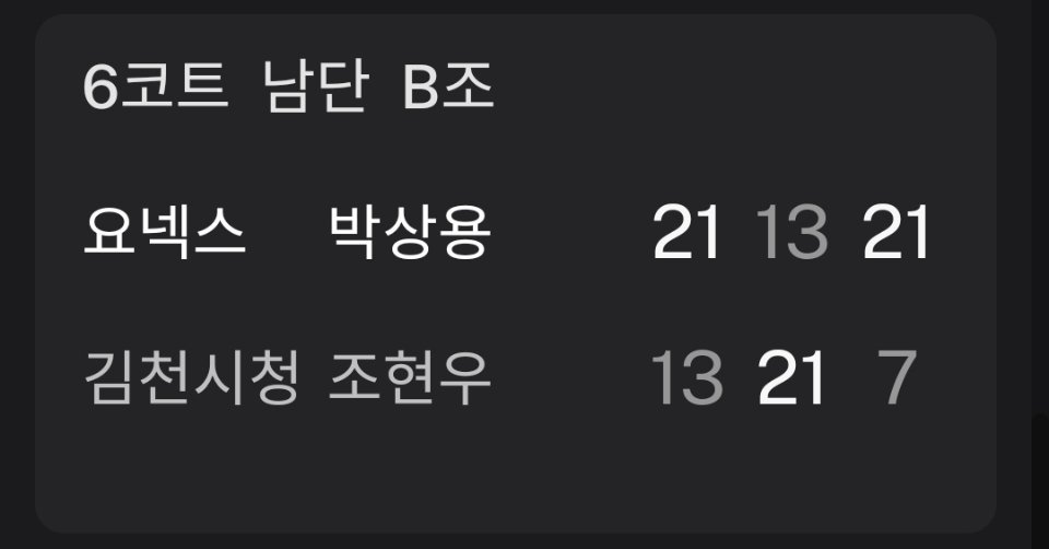 国选男单B组，赵贤祐1：2朴相龙，朴相龙基本锁定小组前二 