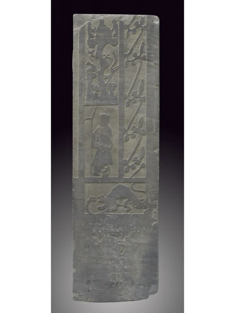 执戟门吏门柱画像石