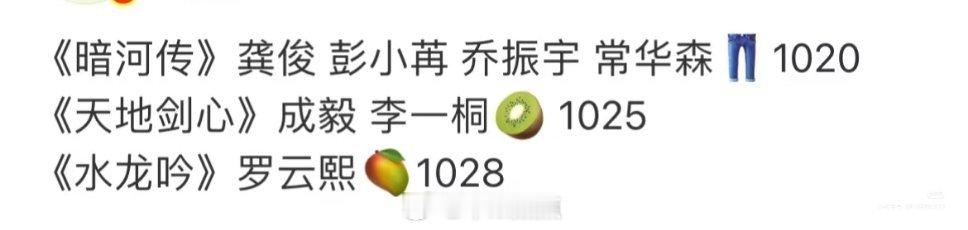 三部大男主剧同期开播  ​​​新一轮对打来啦～龚俊、成毅、罗云熙三部大男主剧同档