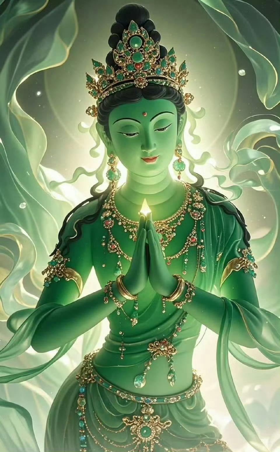 遇见绿脸文殊菩萨，一定行大运，许愿真的很灵！ 🙏🙏🙏  