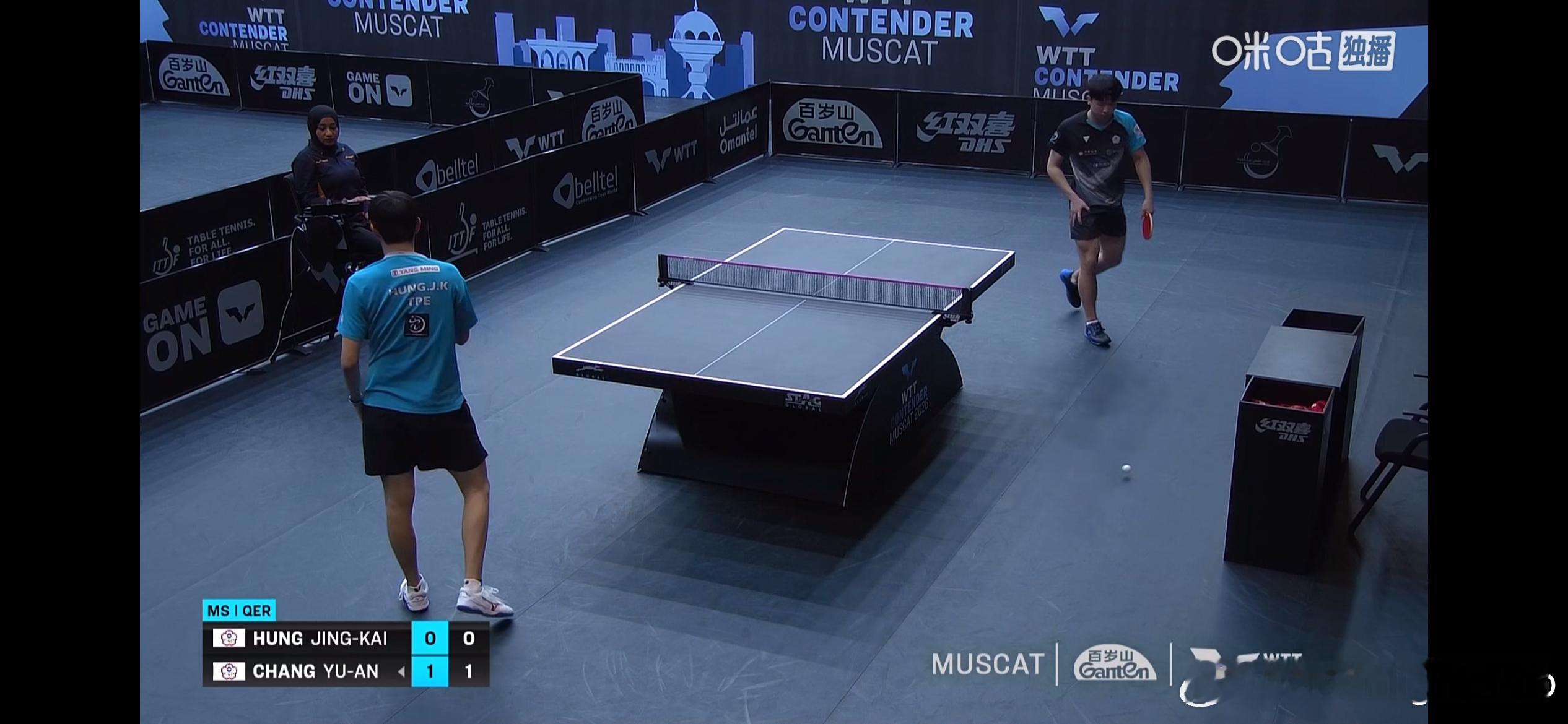 WTT常规挑战赛马斯喀特站2026 男单资格赛淘汰赛：🇨🇳薛飞3比1曾蓓勋?