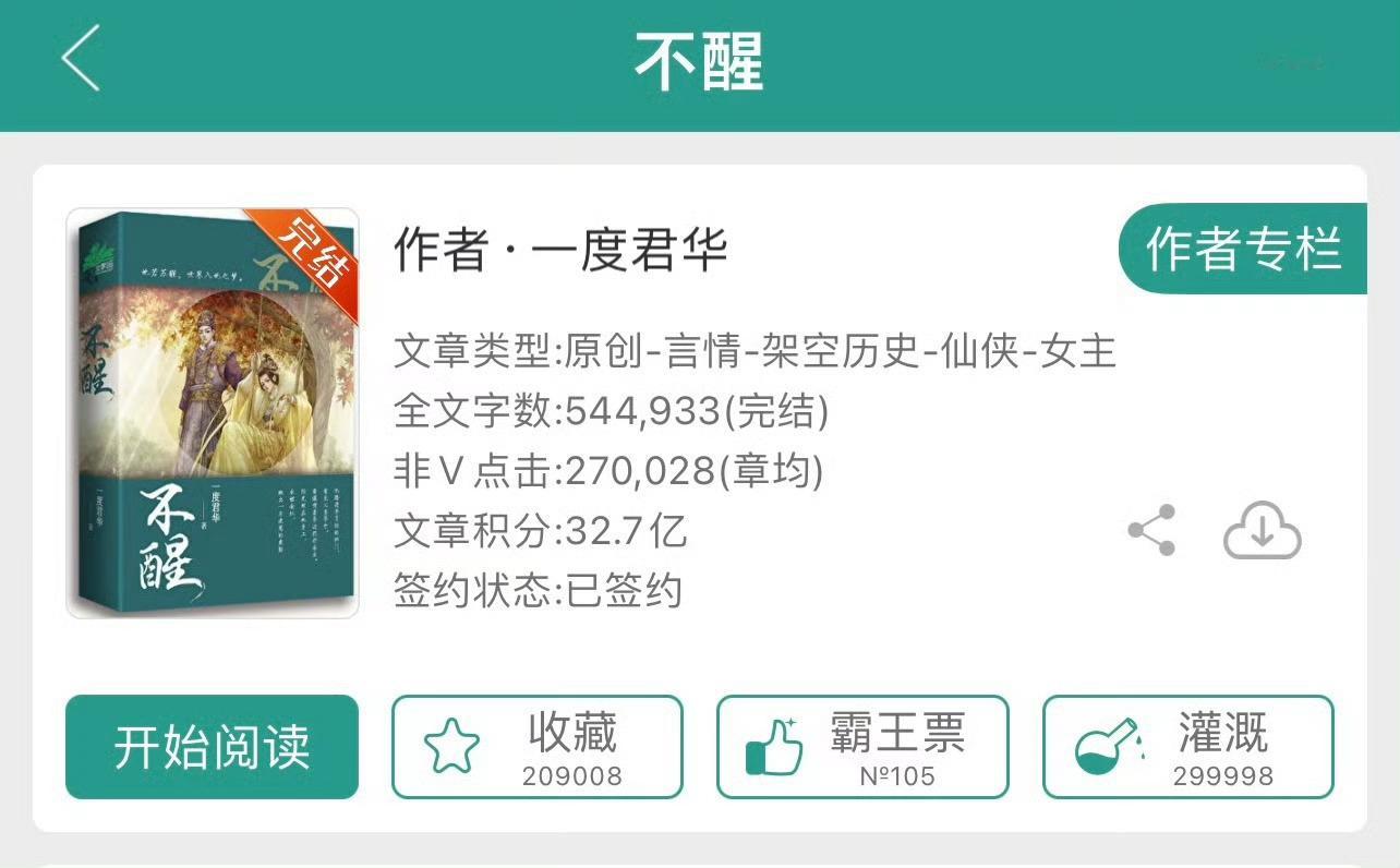 小说推荐：《不醒》 作者:一度君华简评：清醒心机女主vs傲娇忠犬男主，伪重生，复