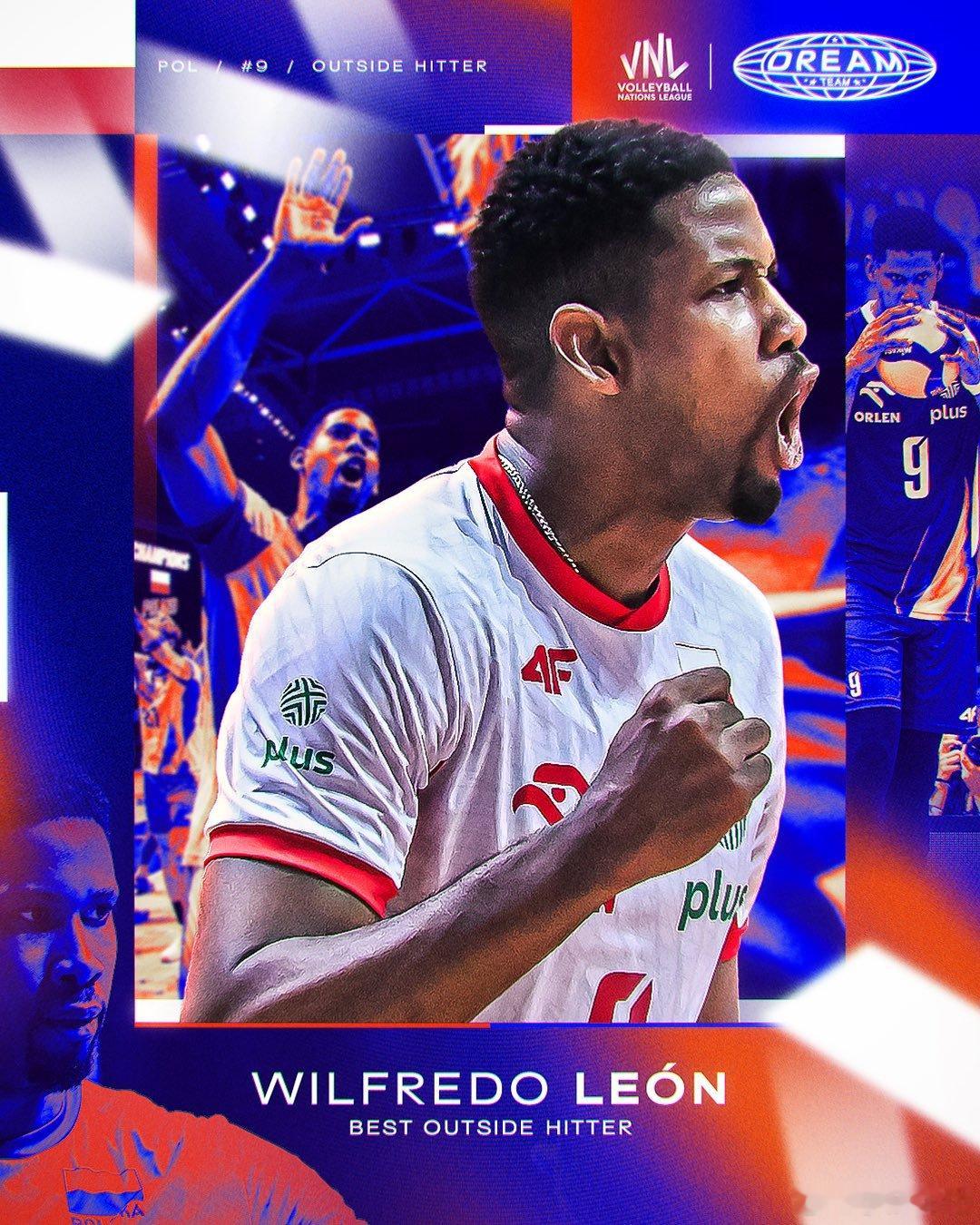 中国排球联盟[超话]  WILFREDO LEÓN，梦之队最佳主攻🔥Wilfr