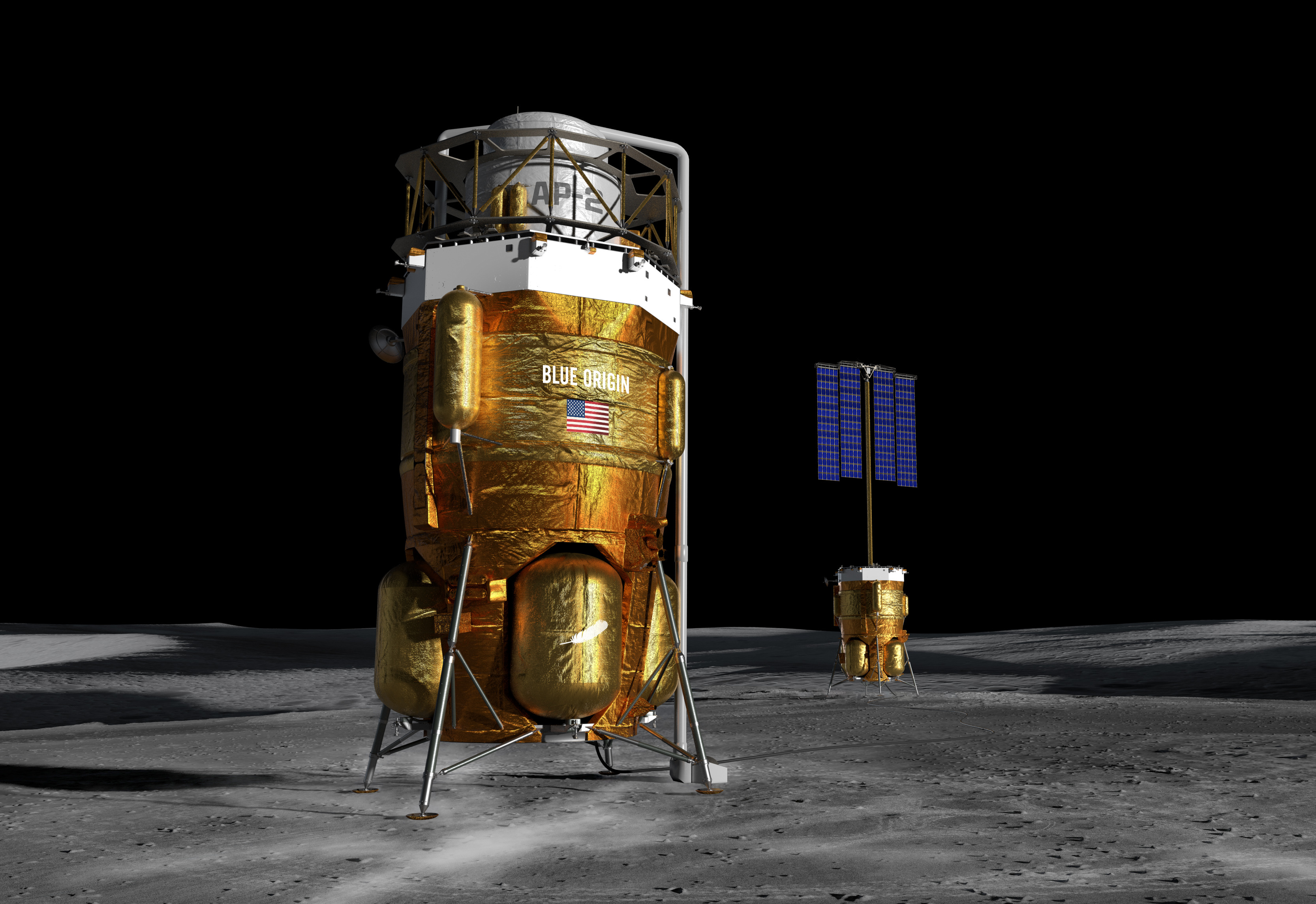 【Blue Origin展示月球原位资源利用技术装置渲染图】Blue Origi