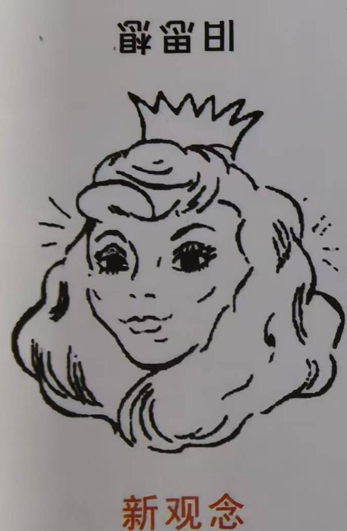 新观念——旧思想！
图片正看，倒着看，很不一样！