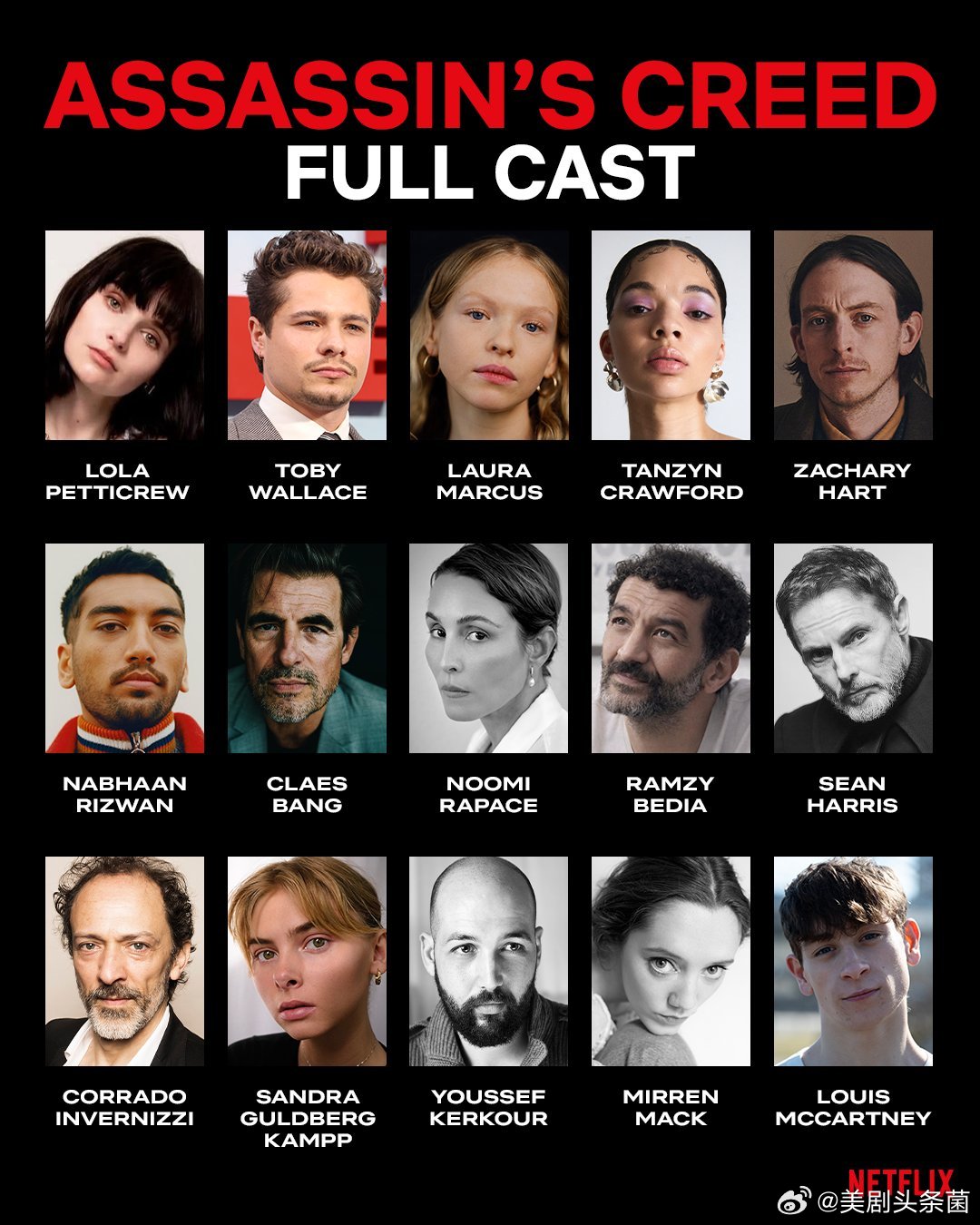 【《刺客信条》真人剧集开拍】奈飞新剧《刺客信条》已在意大利正式开拍，并官宣完整演