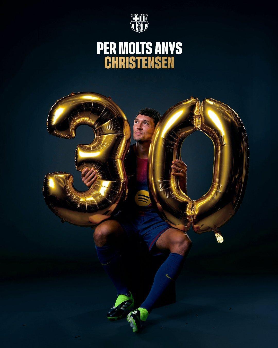 官推祝克里斯滕森30岁生日快乐！！！巴萨克里斯滕森0410生日快乐