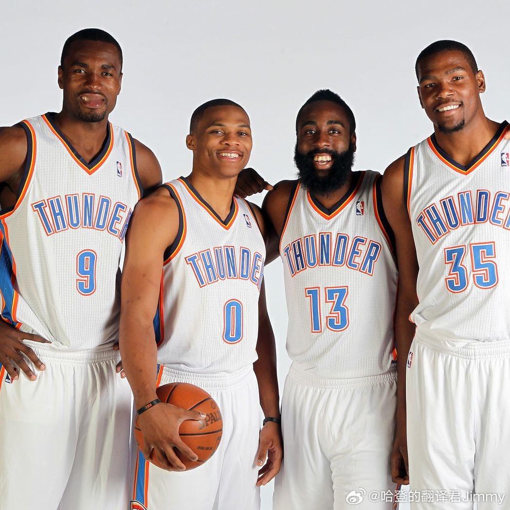 雷吉·米勒：俄克拉荷马城雷霆队（OKC）最初的“雷霆四少”都应该被退役球衣：“拉
