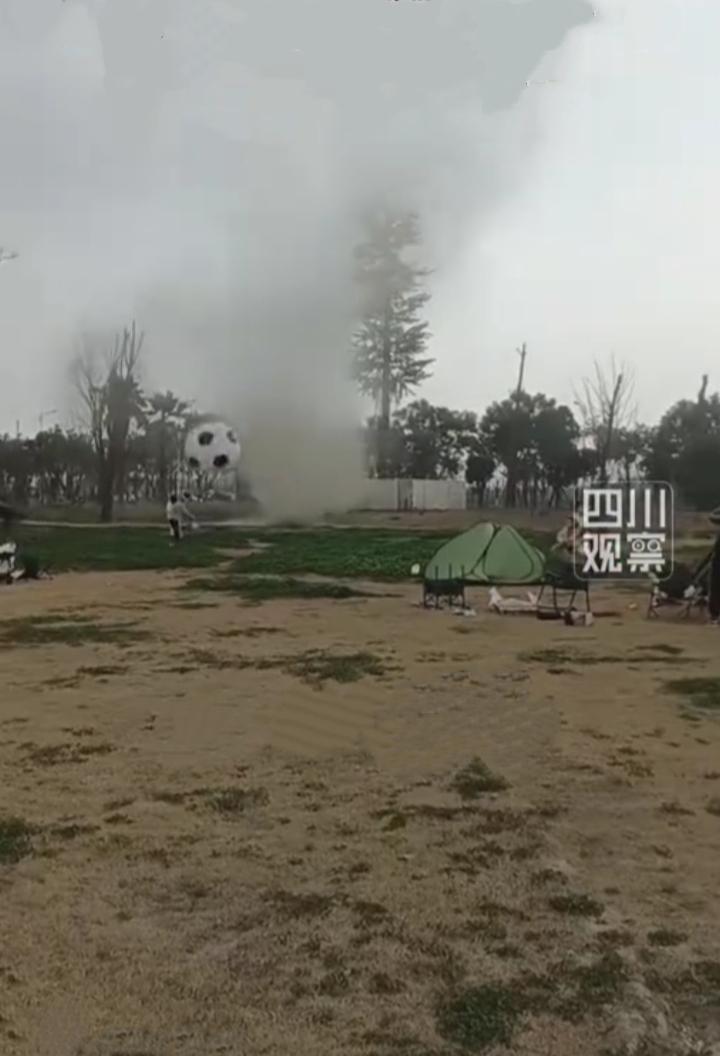 成都非遗博览园出现了“龙卷风”？
     2月1日下午，成都非遗博览园内的大草