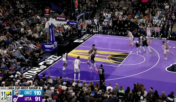 米切尔现在传空接传的好多，哈腾这下背扣帅的！