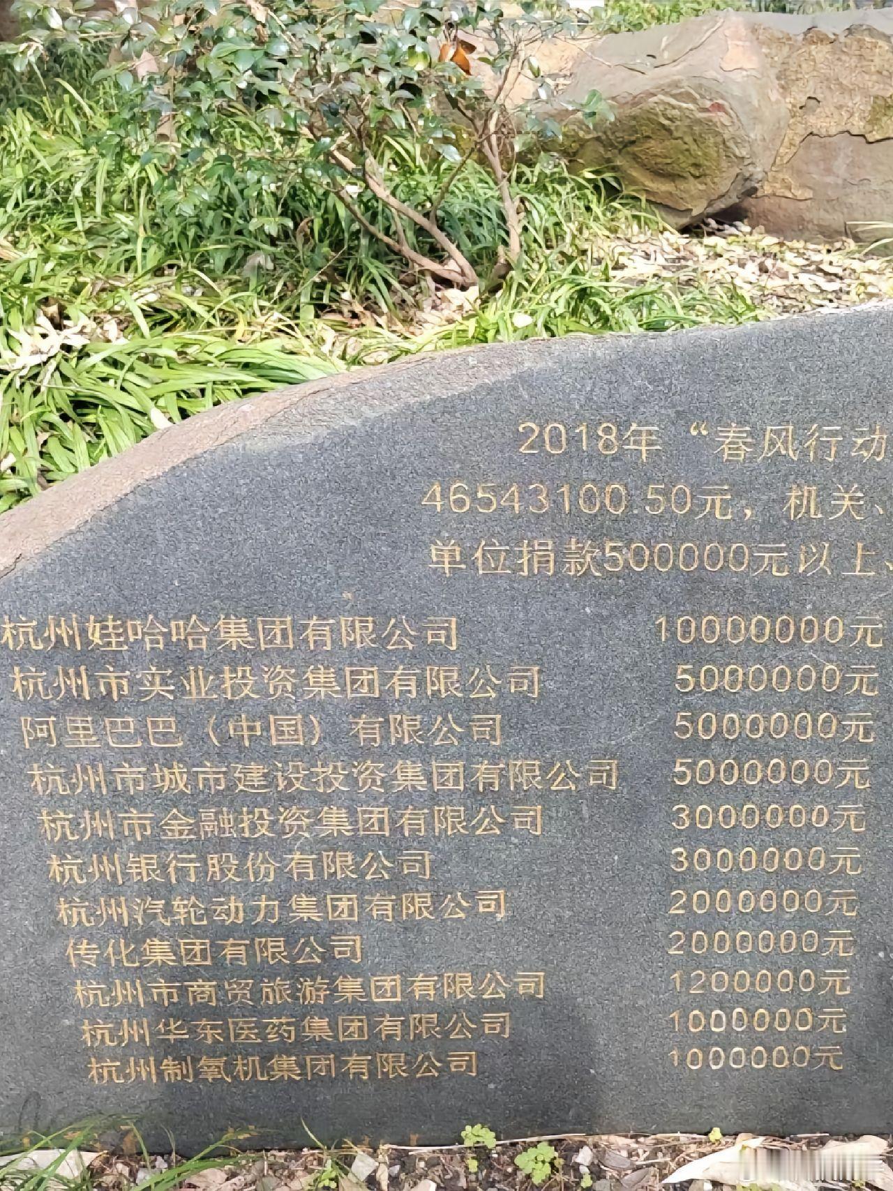 农夫山泉被骂上热搜是有原因的，同为杭州的企业娃哈哈和阿里巴巴每年都为春风行动募捐