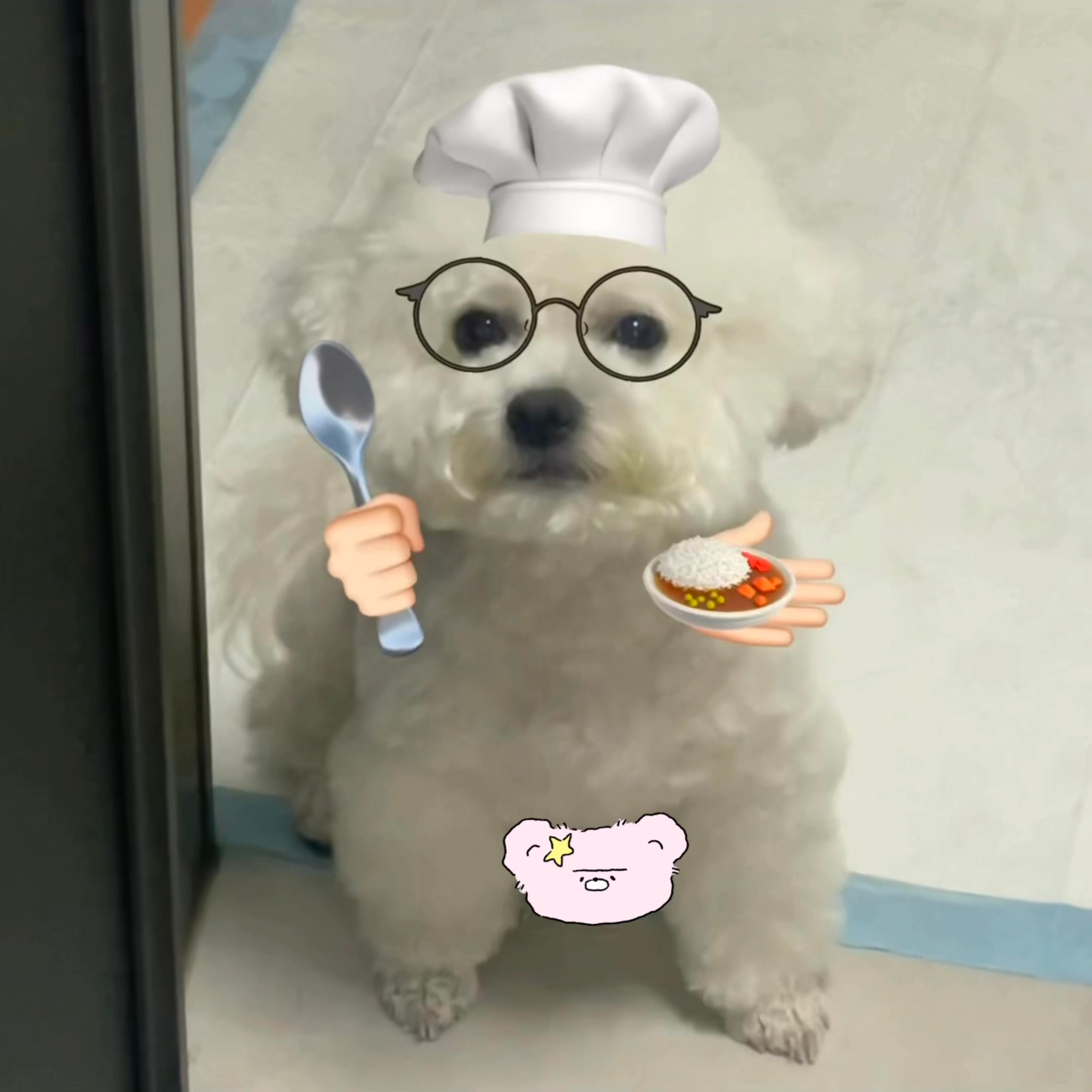 你好 小狗厨师很不高兴为你服务 请问不需要点什么 