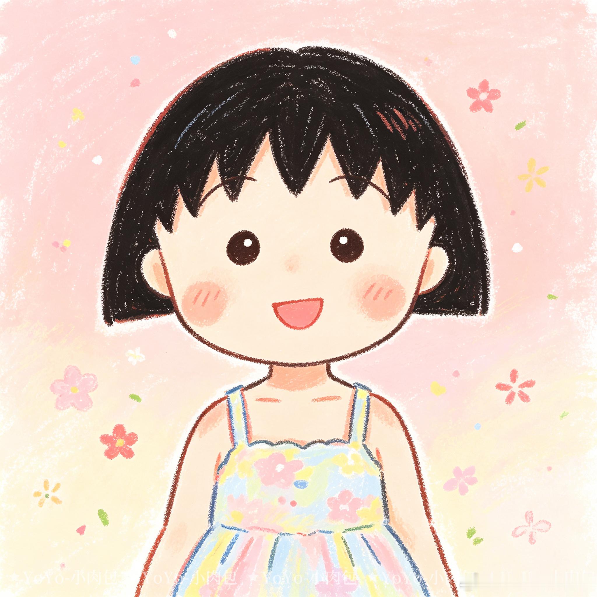 樱桃小丸子蜡笔风头像来啦樱桃小丸子樱桃小丸子动漫头像女生头像