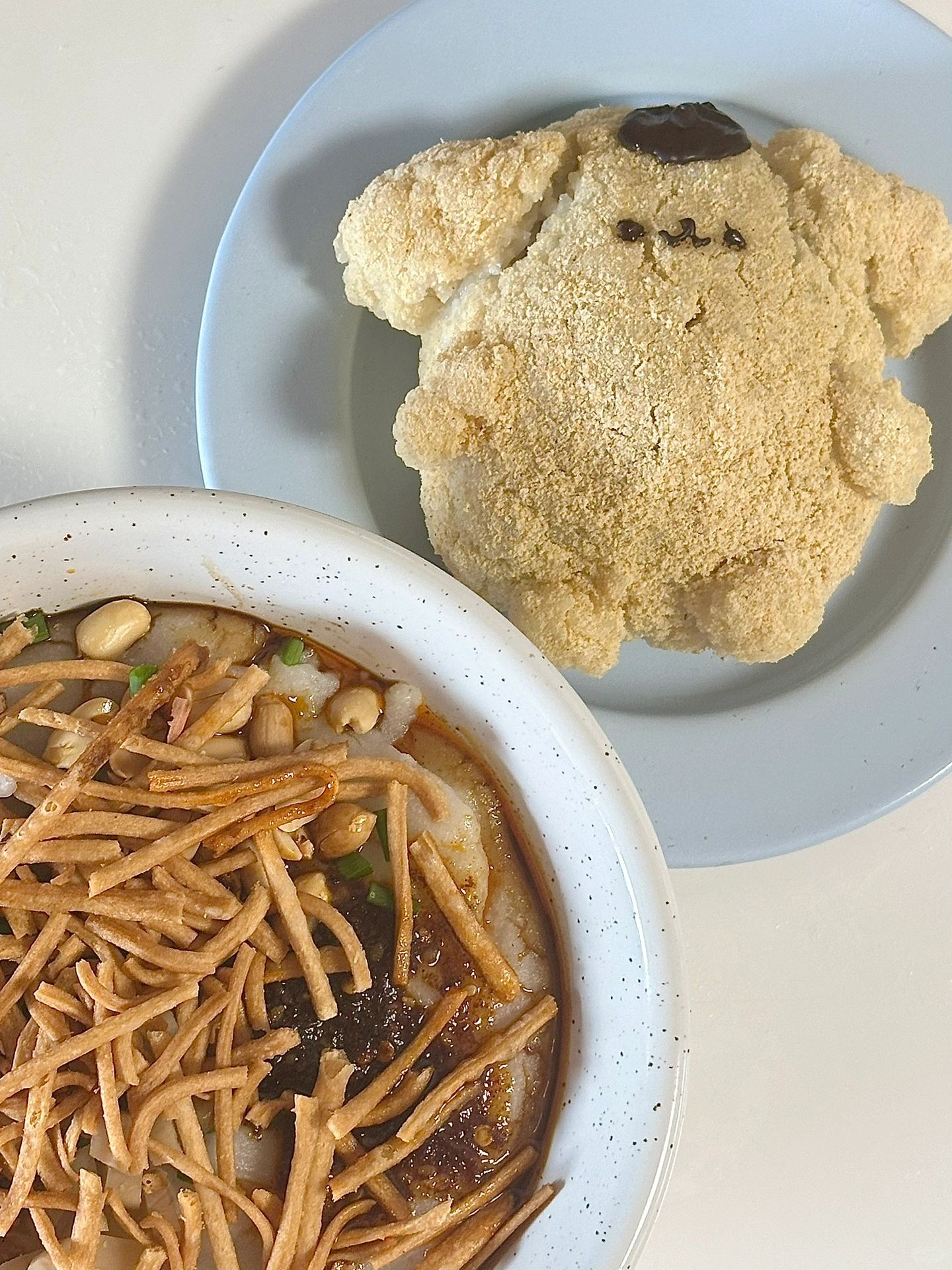 布丁狗糯米饭团搭配油茶