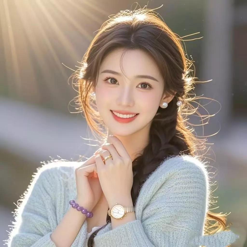 阳光明媚，笑容灿烂的少女，清新自然，如诗如画。少女感微笑女孩 自然清新美少女 少