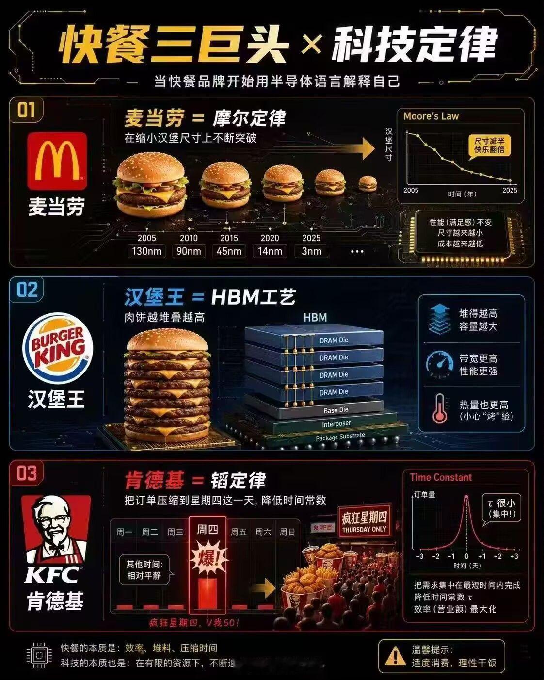 快餐三巨头 X 科技定律这么看来麦当劳最坑