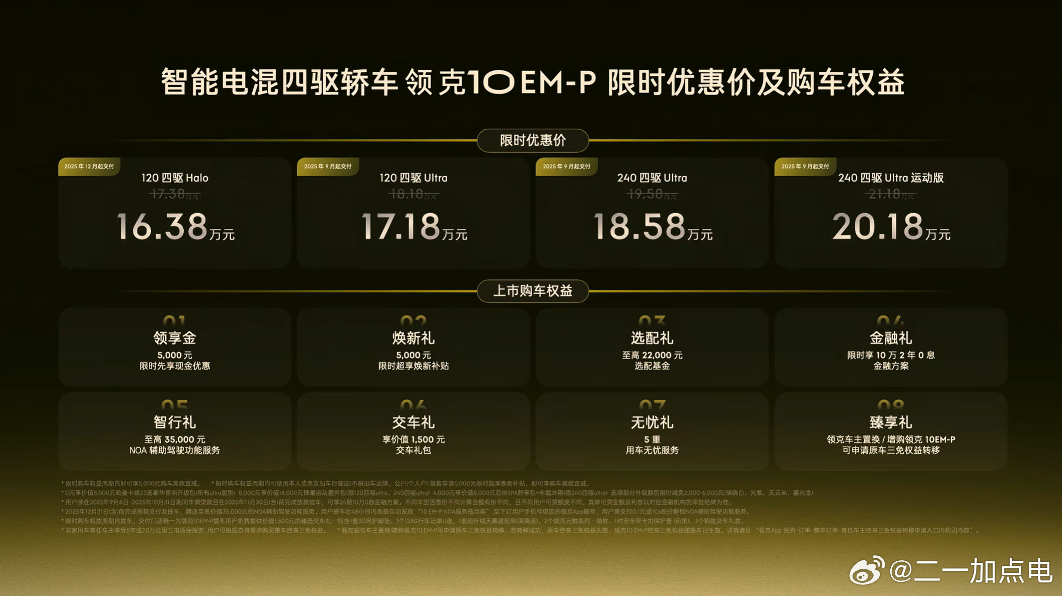 领克10emp来了，20w的顶配混动轿车，21寸轮毂，四驱，冰箱，后排通风加热按