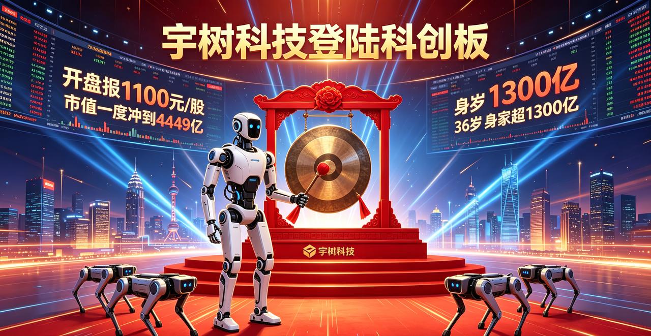 今天，一个数字把我砸懵了。

宇树科技上市，开盘暴涨629%，市值一度冲到444