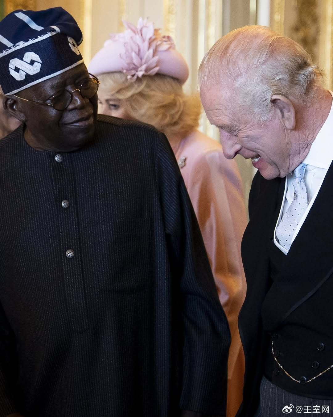 英国王室🇬🇧🇳🇬3月18日，查尔斯国王和卡米拉王后陪同尼日利亚总统博拉·