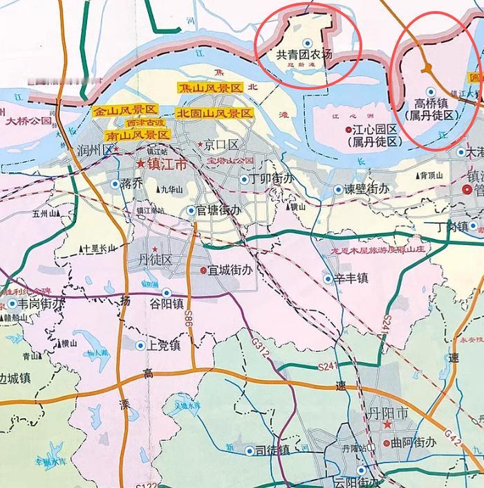 镇江也属于跨江城市，镇江的沿江地貌向来是水与土拉锯的结果。征润州、丽生滩这些老地