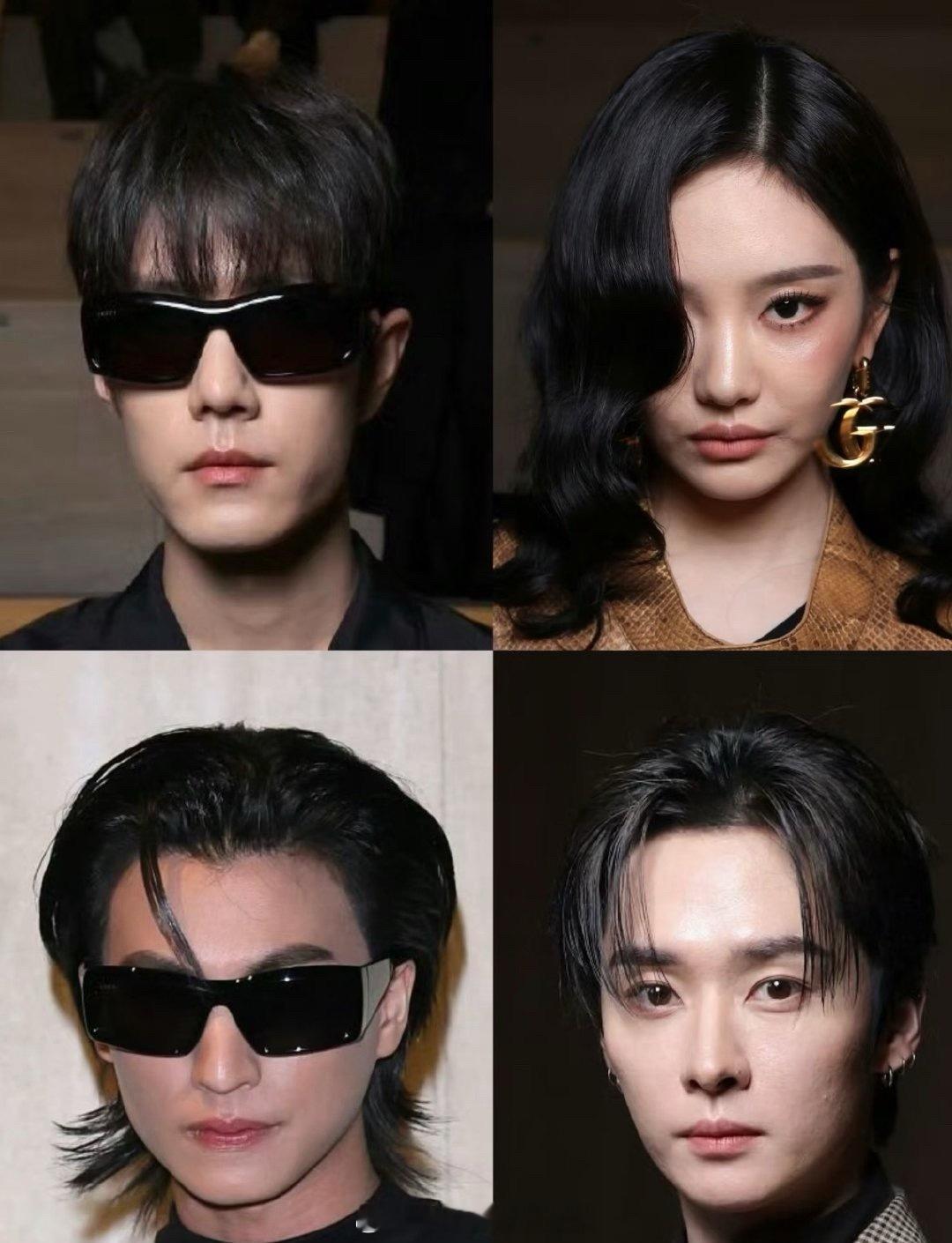米兰时装周Gucci大秀出席艺人G社怼脸生图：肖战、宁艺卓、李旻浩、Gulf K