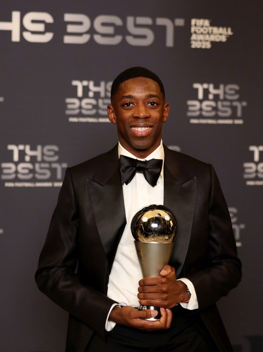 梅西投票登贝莱 FIFA年度最佳颁奖典礼举行，各项年度大奖出炉，登贝莱荣膺世界足