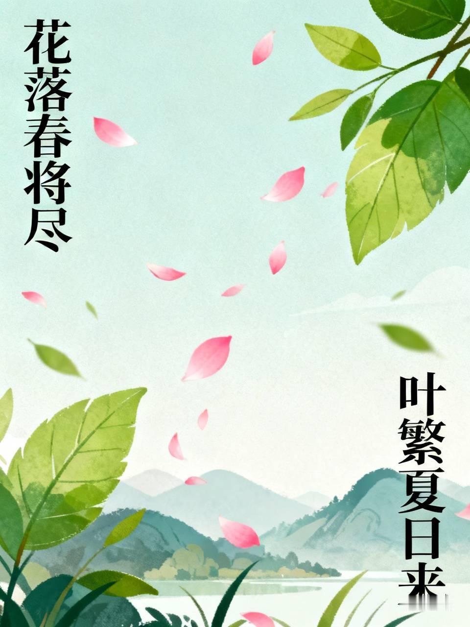 下联：叶繁夏日来。