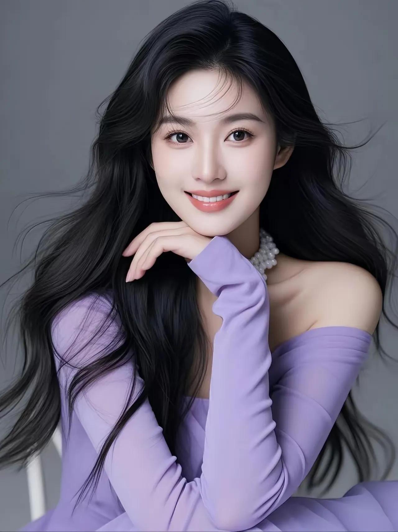 女神之美，犹如天仙下凡，美丽而不可方物。她的肌肤如玉般光滑细腻，散发着健康的光泽