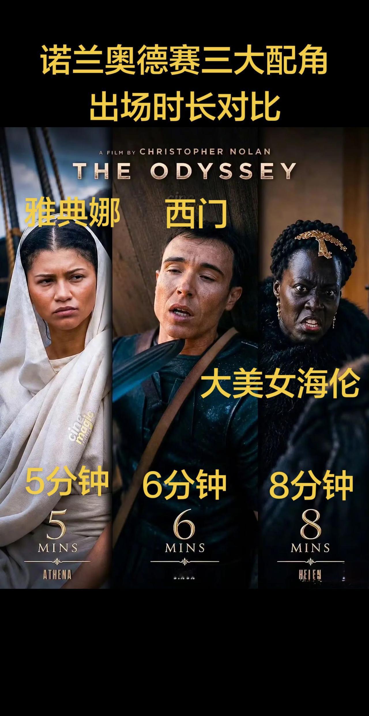 大美女海伦出场时间最长，雅典娜戏份最少，影片即将于8月14日中国内地上映奥德赛 