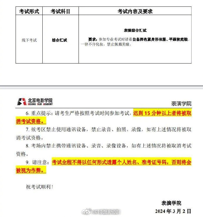 【北京市教委正核查李闽轩作弊事件】近日有网友爆料，2024届网红表演艺考生李闽轩