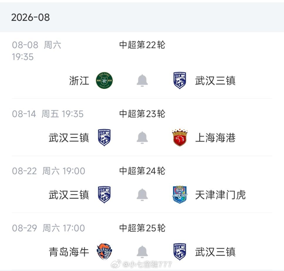 武汉三镇近3轮联赛不败2026赛季中超联赛第21轮战罢，武汉三镇少赛一轮仍排名倒