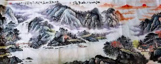 名家作品友情代理推荐分享【陈竞】武大研究员兼职教授。中国名家书画协国画艺委会主任