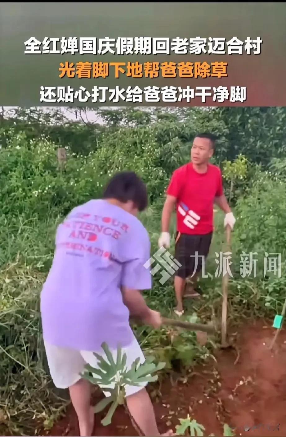 全红婵太孝顺了！国庆节期间，全红婵回到湛江老家，过起了惬意的农村生活。你看，全红