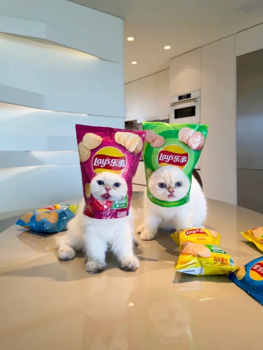 吃完的薯条🍟不要扔，放久了会长小猫～