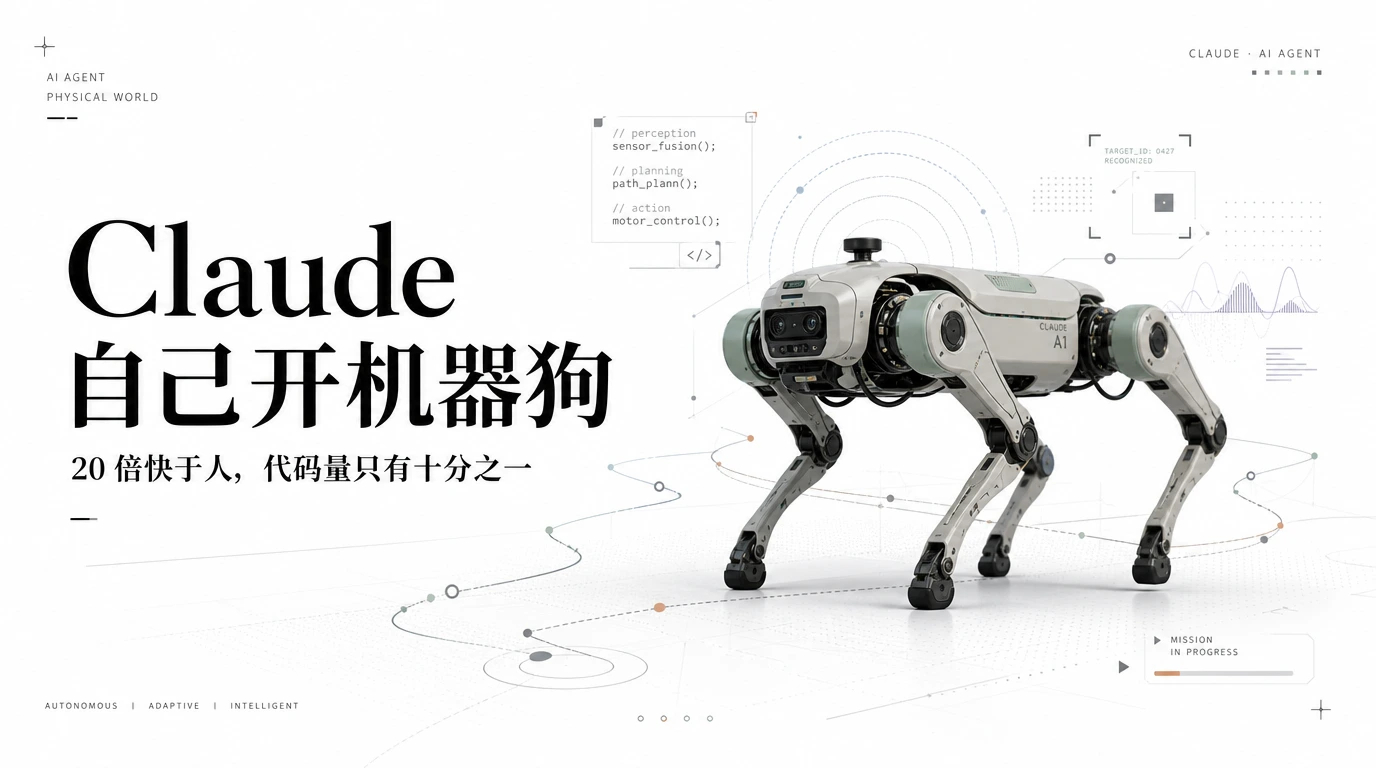 Claude 自己开机器狗：20 倍快于人，代码量只有十分之一去年 8 月，An