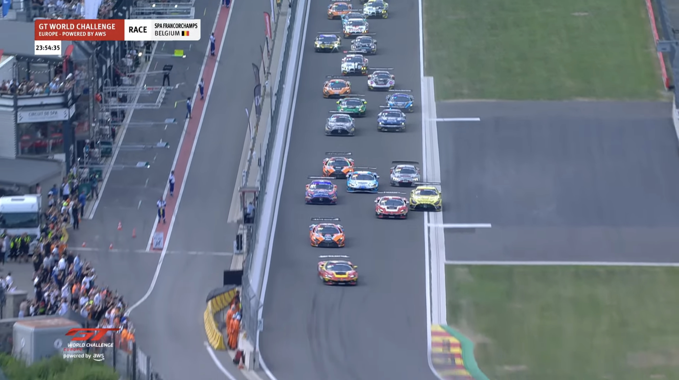 2026年比利时🇧🇪斯帕24小时耐力赛 正赛开始！69台GT3赛车、5个组别
